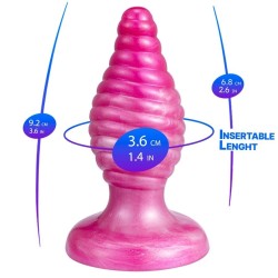 SILEXD - CHERRY KIRSCH-ANALPLUG FANTASY LIQUID SILIKON THERMOREAKTIV ROSA 9,2 CM
