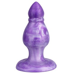 SILEXD - QUEEN ANAL PLUG FANTASY SILICONE LIQUIDO TERMOREATTIVO VIOLA 9,2 CM