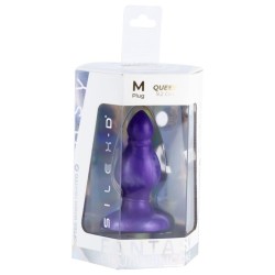 SILEXD - QUEEN ANAL PLUG FANTASY SILICONE LIQUIDO TERMOREATTIVO VIOLA 9,2 CM