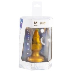 SILEXD - GOLDY ANAL PLUG FANTASY SILICONE LIQUIDO TERMOREATTIVO DORATO 9,2 CM