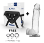 X RAY - ARNÊS + DILDO COM BOLAS 22 CM -O- 4.6 CM