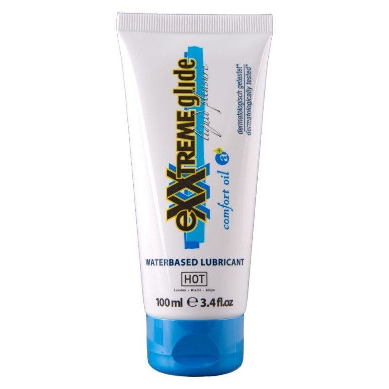 HOT - EXXTREME GLIDE LUBRIFICANTE À BASE DE ÁGUA + ÓLEO CONFORTANTE A+ 100 ML
