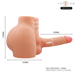INTENSE DEEP TOUCH - TORSE RICHIE AVEC ANUS ET GODEMICHET RÉALISTE AVEC TÉLÉCOMMANDE DE POUSSE ET DE VIBRATION 4,7 KG