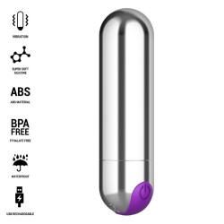 INTENSE - KAREN MINI RECHARGEABLE VIBRATING BULLET SILVER