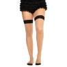 LEG AVENUE - 1963 CALZE CON RIGA POSTERIORE IN SPANDEX NERE - TAGLIA UNICA