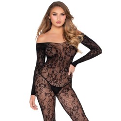 LEG AVENUE - 89366 BODY DE RENDA PRETO - TAMANHO ÚNICO