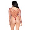 LEG AVENUE - 89377 BODY DE MALHA INDUSTRIAL COM CORTE ALTO, VERMELHO - TAMANHO ÚNICO