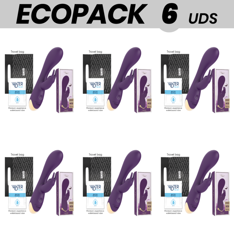 ECOPACK 6 EINHEITEN - TREASURE LAURENCE RABBIT VIBRATOR COMPATIBLE CON WATCHME WIRELESS TECHNOLOGY
