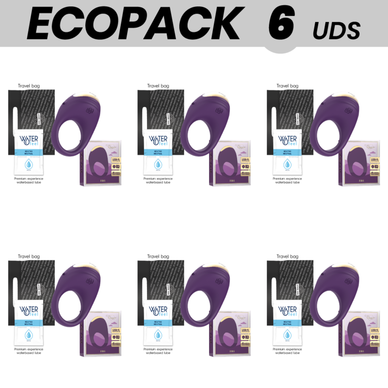 ECOPACK 6 UNITÉS - TREASURE ROBIN VIBRATING RING COMPATIBLE CON WATCHME WIRELESS TECHNOLOGY