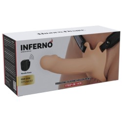 HIDDEN DESIRE - INFERNO VIBRATING PENIS SLEEVE STRAP-ON 16 CM