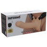 HIDDEN DESIRE - INFERNO MANCHON PÉNIS VIBRANT AVEC STRAP-ON 16 CM