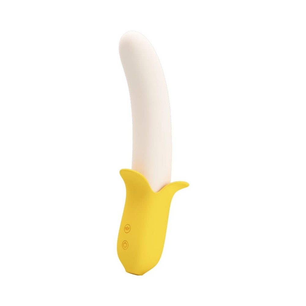 PRETTY LOVE - BANANA GEEK SUPER POWER 7 VIBRAZIONI SU E GIÙ SILICONE NERO