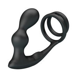 MR PLAY - VIBRIERENDER ANALPLUG MIT PENISRING UND FERNBEDIENUNG