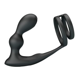 MR PLAY - PLUG ANAL VIBRANT AVEC ANNEAU PÉNIS ET TÉLÉCOMMANDE