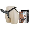 PRETTY LOVE - LONDON UNIVERSAL HARNESS COM DILDO DE SILICONE PRETO 16,8 CM