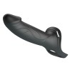 PRETTY LOVE - LONDON UNIVERSAL HARNESS COM DILDO DE SILICONE PRETO 16,8 CM