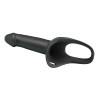 PRETTY LOVE - LONDON UNIVERSAL HARNESS MIT SILIKON-STRAP-ON-DILDO SCHWARZ 16,8 CM