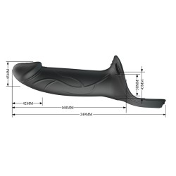 PRETTY LOVE - LONDON UNIVERSAL HARNESS MIT SILIKON-STRAP-ON-DILDO SCHWARZ 16,8 CM