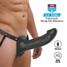 PRETTY LOVE - LONDON UNIVERSAL HARNESS COM DILDO DE SILICONE PRETO 16,8 CM
