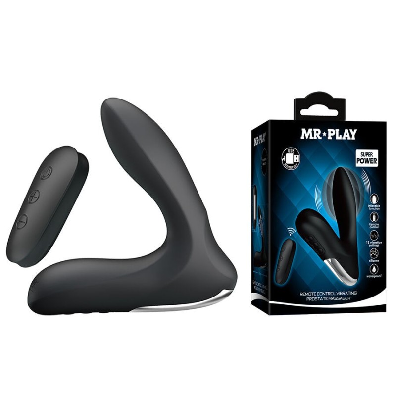 MR PLAY - MASSAGEADOR DE PRÓSTATA COM CONTROLE REMOTO DE VIBRAÇÃO