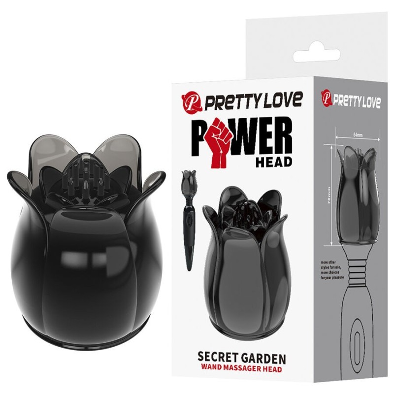PRETTY LOVE - SECRET GARDEN TESTA DA MASSAGGIO NERA