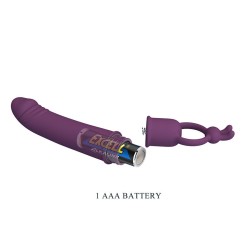 PRETTY LOVE - CORA VIBRADOR EM FORMATO DE PÊNIS COM ANEL DE RESISTÊNCIA