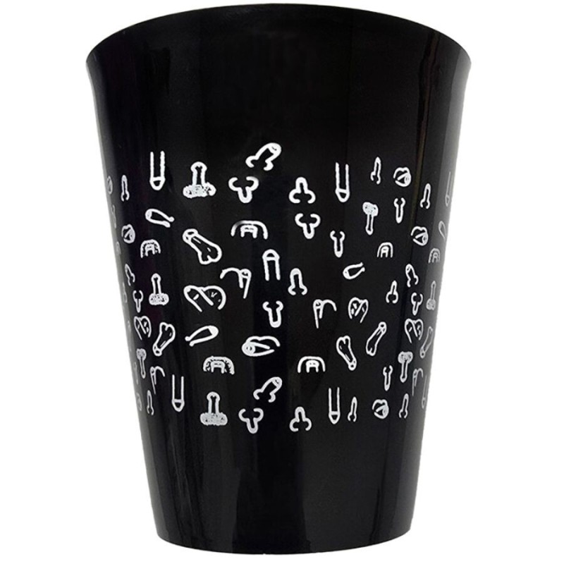 DIABLO PICANTE - SCHWARZE TASSE 500 ML MIT WEISSEN PENISSEN