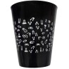 DIABLO PICANTE - COPO PRETO 500 ML COM PÊNIS BRANCOS