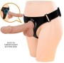 PRETTY LOVE - SLIP HARNAIS HARNAIS UNIVERSEL AVEC GODE JERRY 21,8 CM NATUREL