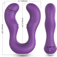 ARMONY - VIBRADOR SERAPH DUPLO CONTROLE REMOTO ROXO