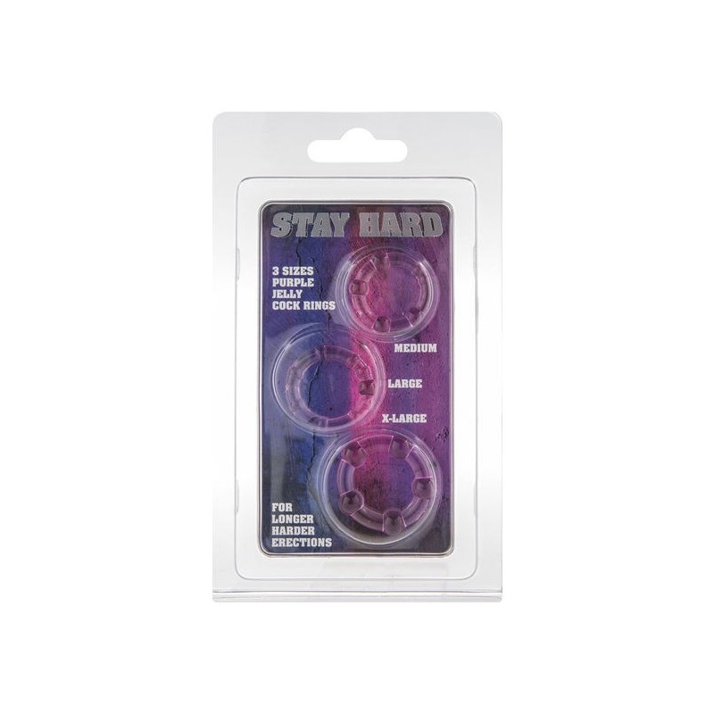 SEVEN CREATIONS - SET DI TRE ANELLI PER PENE LILLA