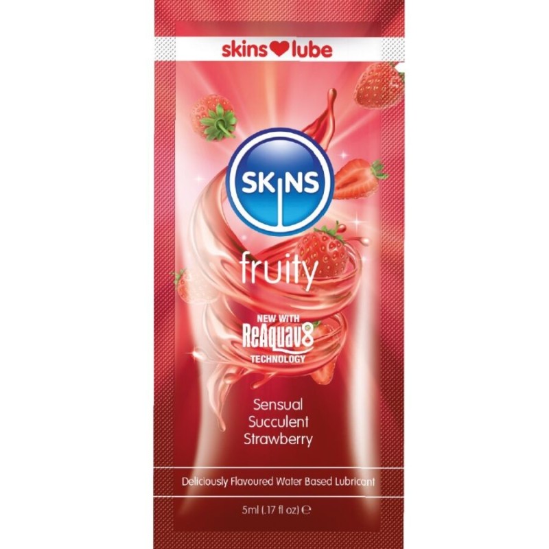 PEAU - LUBRIFIANT FRUITÉ À BASE D'EAU FRAISE DOSE UNIQUE 5 ML