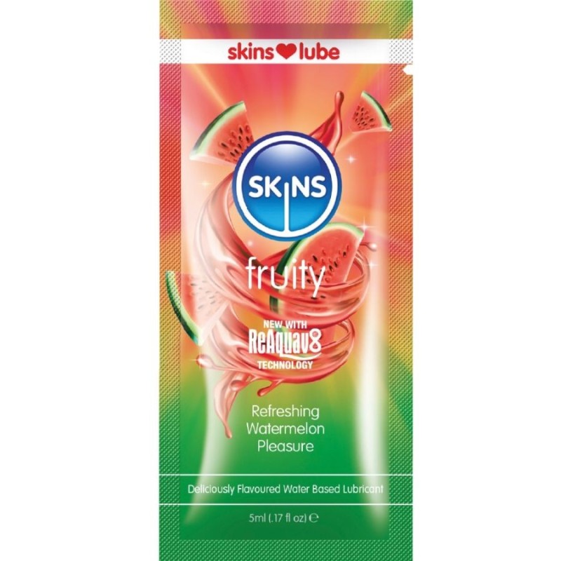 SKINS - LUBRIFICANTE FRUTTATO A BASE D'ACQUA ANGURIA MONODOSE 5 ML