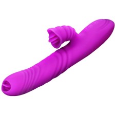 ARMONY - ANGELIA VIBRADOR MULTIFUNO LÍNGUA DUPLA EFEITO DE CALOR VIOLETA