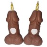DIABLO PICANTE - PENIS-GEBURTSTAGSKERZEN MIT ZAHLEN, DUNKELT, 2 STÜCK