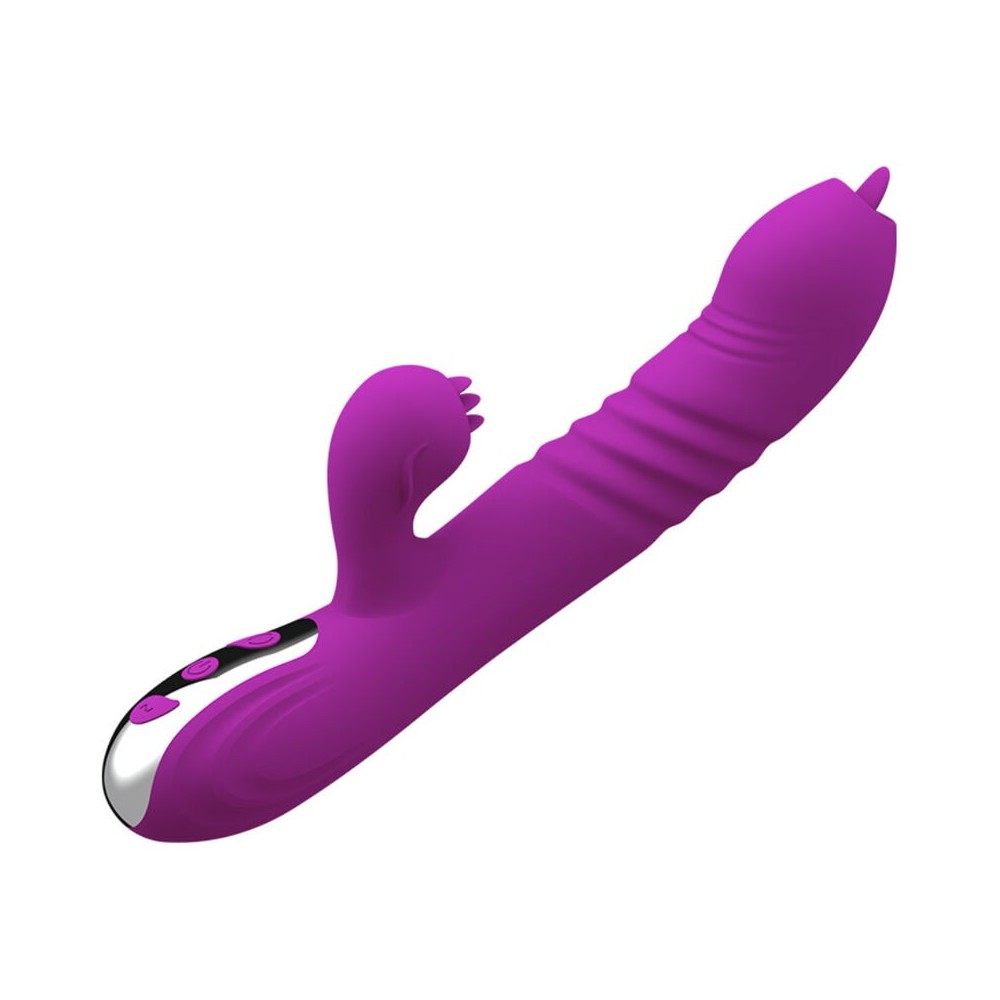 ARMONY - FAIRY MULTIFUNO VIBRADOR DE LÍNGUA DUPLA EFEITO DE CALOR VIOLETA