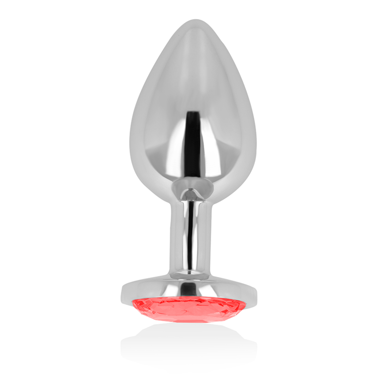 OHMAMA - ANAL PLUG METAL RED 8 CM