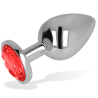 OHMAMA - ANALSTECKER METALL ROT 8 CM