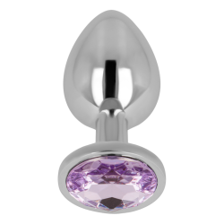 OHMAMA - ANAL PLUG METAL VIOLET 8 CM