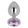 OHMAMA - ANAL PLUG METAL VIOLET 8 CM