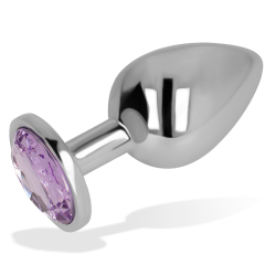 OHMAMA - ANAL PLUG METAL VIOLET 8 CM