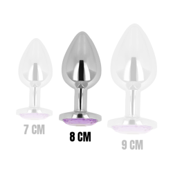 OHMAMA - ANAL PLUG METAL VIOLET 8 CM