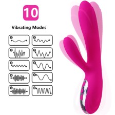 ARMONY - VIBRATEUR & STIMULATEUR FLEXIBLE EFFET CHALEUR FUCHSIA