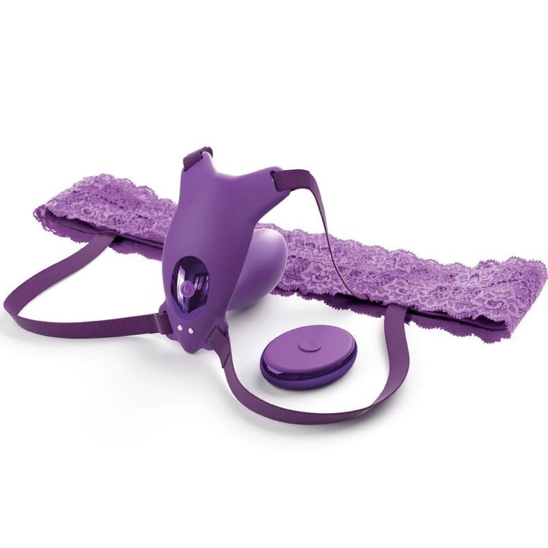FANTASY FOR HER - HARNAIS PAPILLON SPOT G AVEC VIBRATEUR, RECHARGEABLE ET TÉLÉCOMMANDE VIOLET