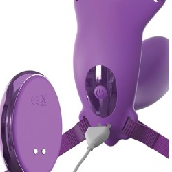 FANTASY FOR HER - PETTORINA A FARFALLA PUNTO G CON VIBRATORE, RICARICABILE E TELECOMANDO VIOLA