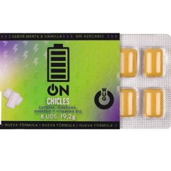 WUG On – Énergie instantanée sous forme de chewing-gum, plaquette thermoformée de 8 unités