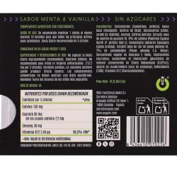 WUG ON - GOMA DE GUARANA FUNCIONAL COM CAFEÍNA, SABOR HORTELÃ E BAUNILHA, CARTELA COM 8 UNIDADES