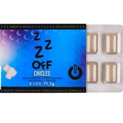 WUG OFF - GOMA DE MASCAR FUNCIONAL COM MELATONINA E VALERIANA, SABOR ALCAÇUZ, CARTELA COM 8 UNIDADES