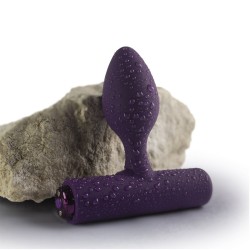 ROCKS-OFF - MINI BAGUETTE RECHARGEABLE 16 FONCTIONS ROSE PIVOINE