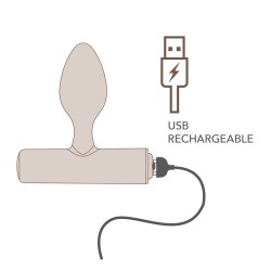 ROCKS-OFF - NOVA SOLARIS RECHARGEABLE SLIM & POWERFUL ANAL PLUG 16 FUNCTION PURPLE